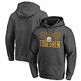 Men's Pittsburgh Steelers Heather Charcoal Stronger Together Pullover Hoodie,baseball caps,new era cap wholesale,wholesale hats